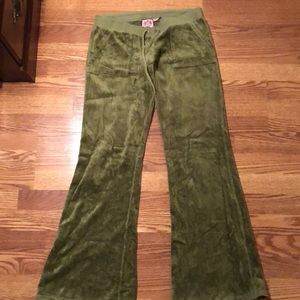 Juicy velour track pants with wide leg bottom